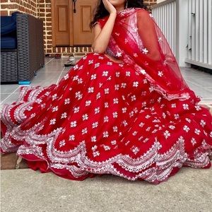 New Red Lengha, wear it once!